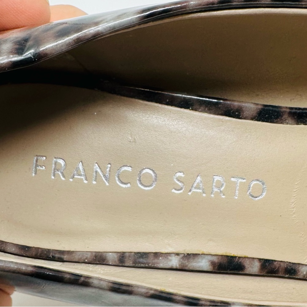 Franco Sarto Cicero Womens Platform Leopard Patent Block Heel Pump - Picture 7 of 8